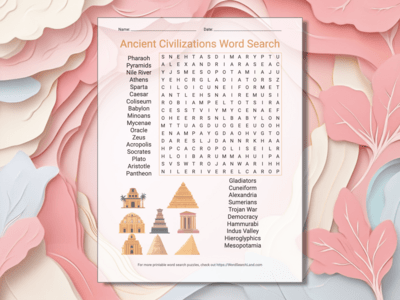 Printable History Word Search Puzzles (PDF & PNG)