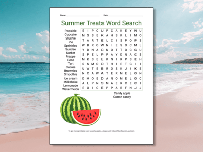 Printable Summer Word Search Puzzles (PDF & PNG)