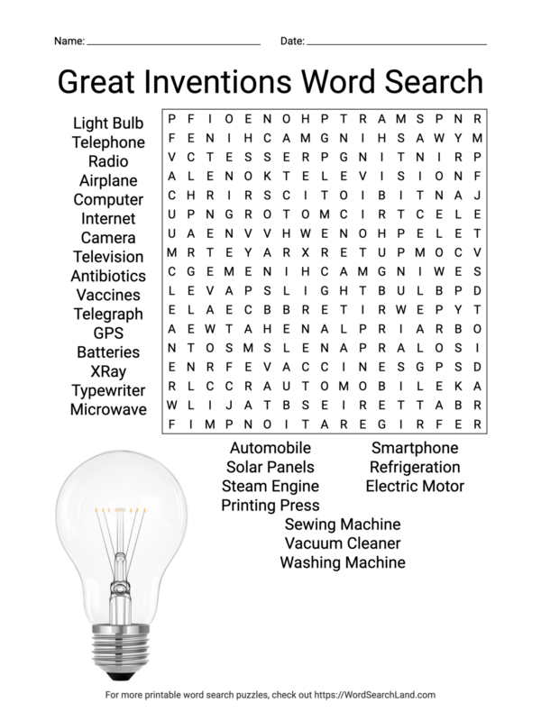 Printable History Word Search Puzzles (PDF & PNG) - Word Search Land